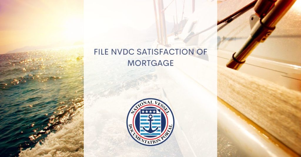 NVDC Satisfaction of Mortgage
